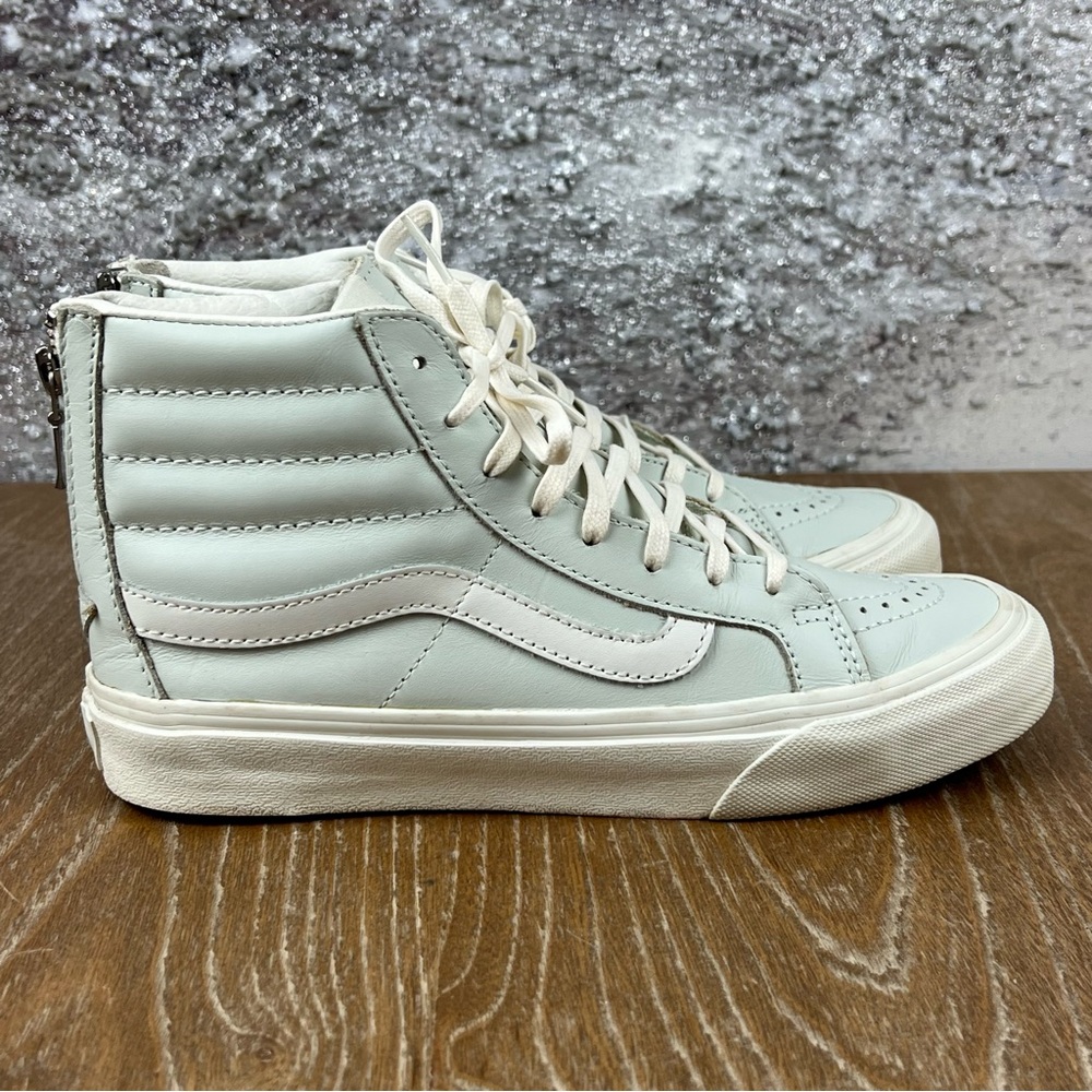 544 Vans High Top Sneakers in Pale blue and White women's 7